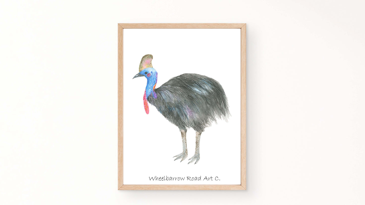CASSOWARY NURSERY PRINT