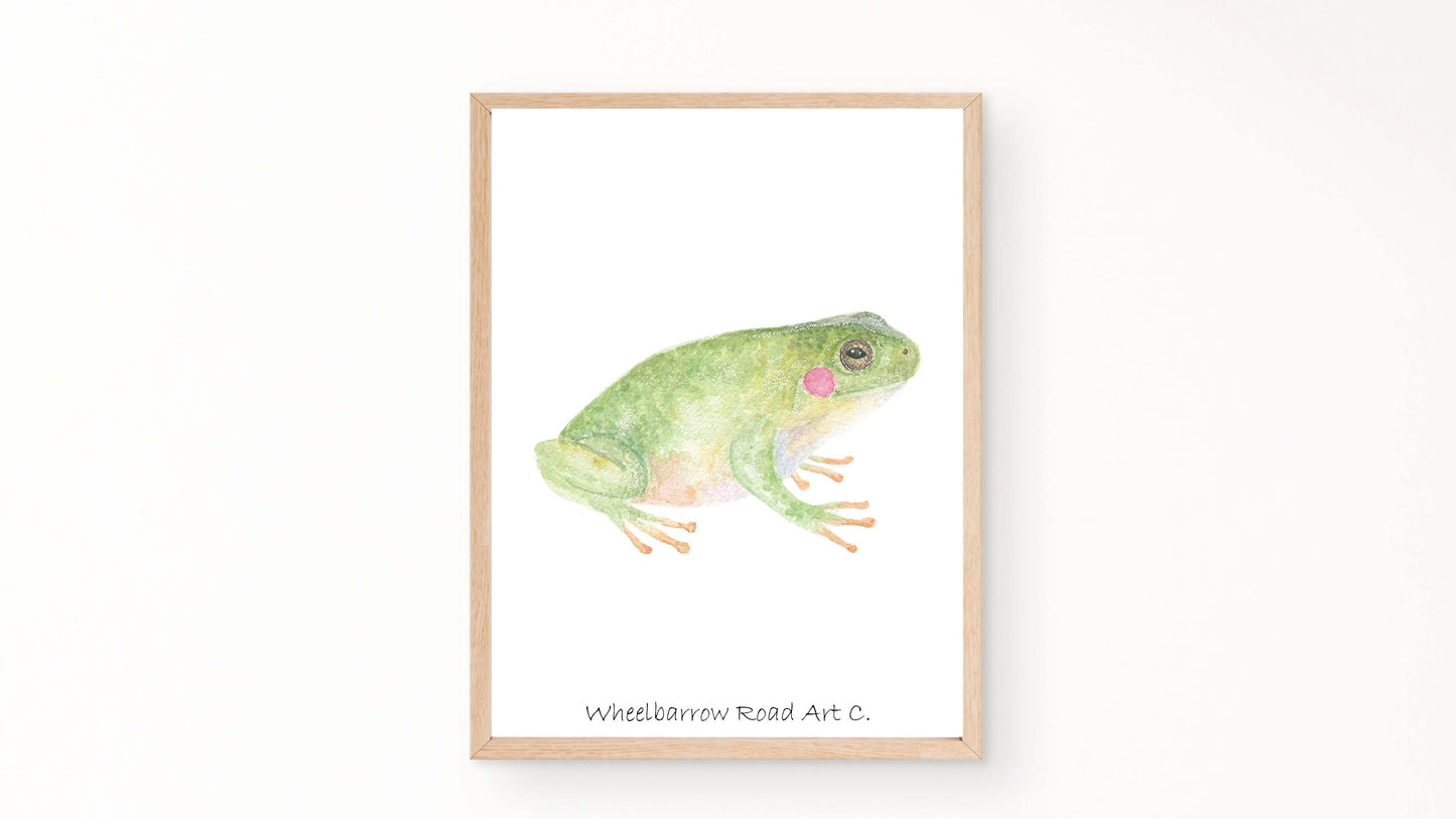 GREEN TREE FROG NURSERY PRINT