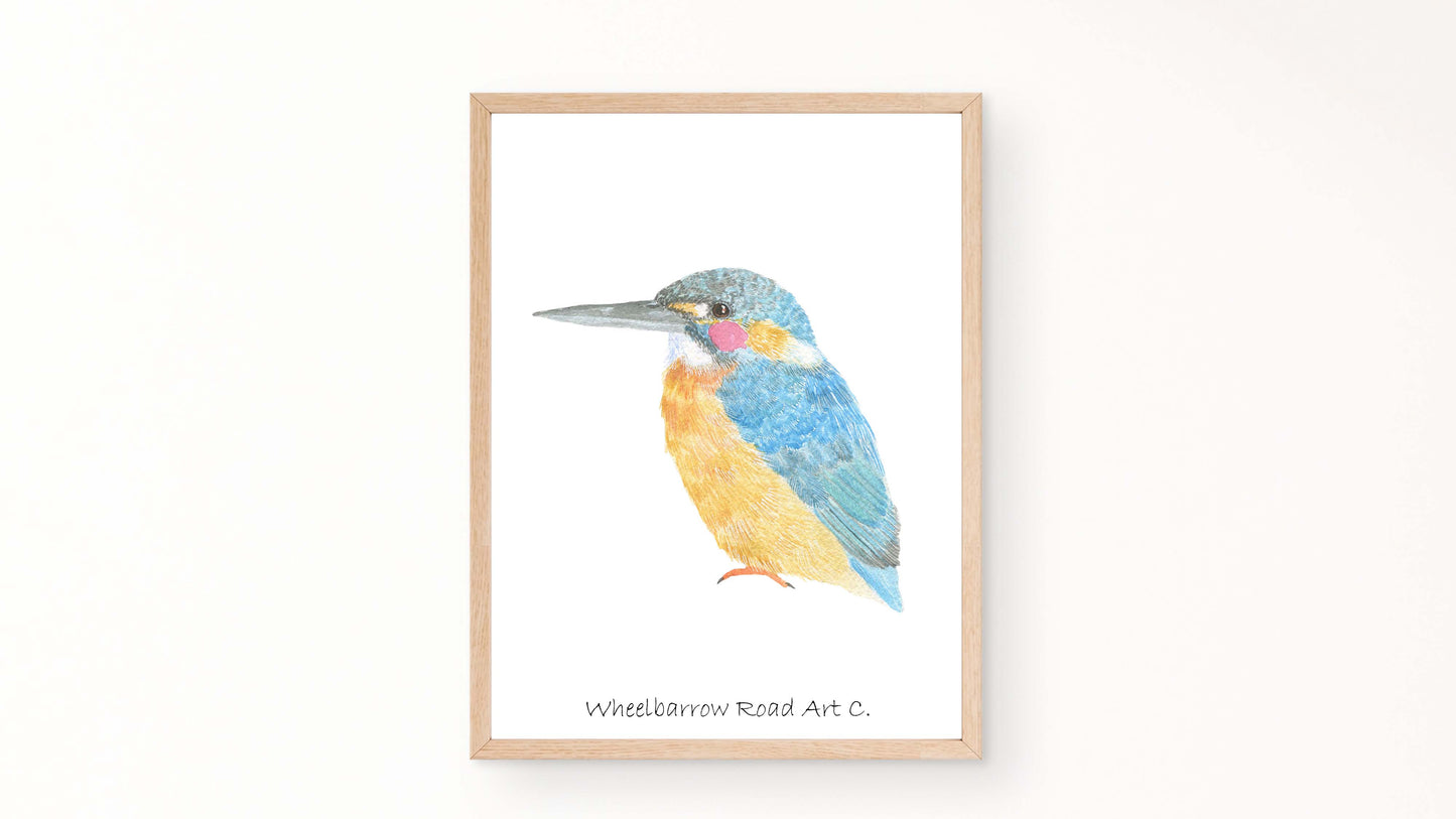 KINGFISHER NURSERY PRINT