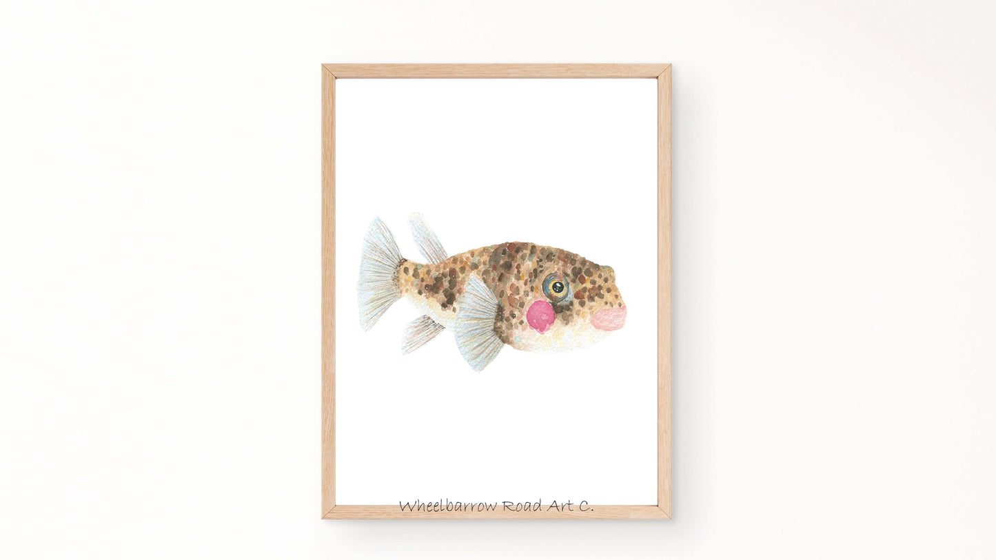 TOAD FISH NURSERY PRINT