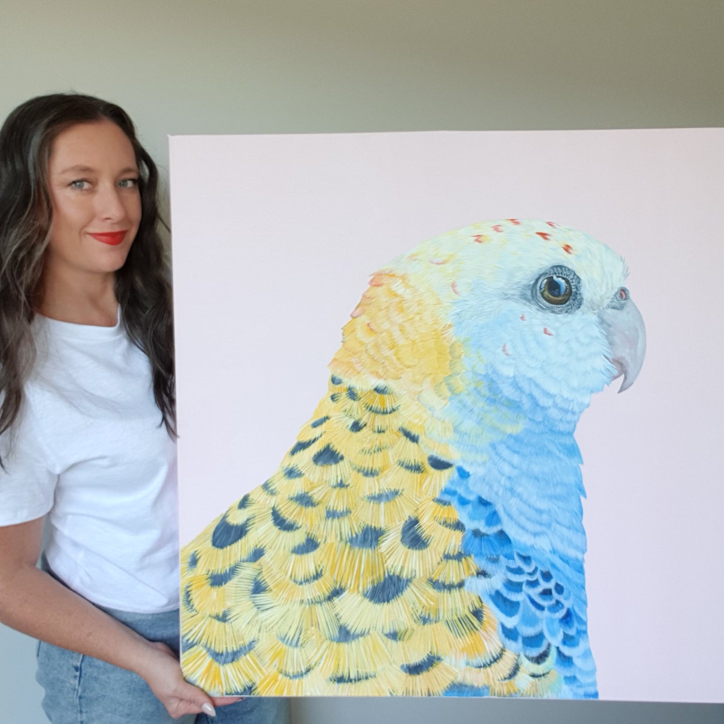 "Pale Beauty" Original Pale-Headed Rosella Painting